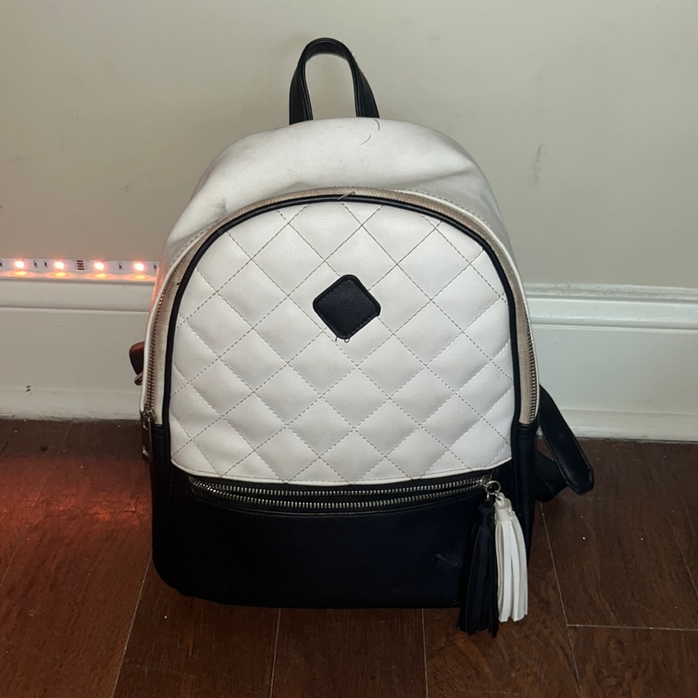 Claire’s White Small Backpack - image 1